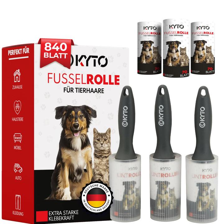 12 Stück Fusselrolle 840 Blatt Flusenbürste für Kleidung Möbel Sofa Tierhaare Katzenhaare Hundehaare