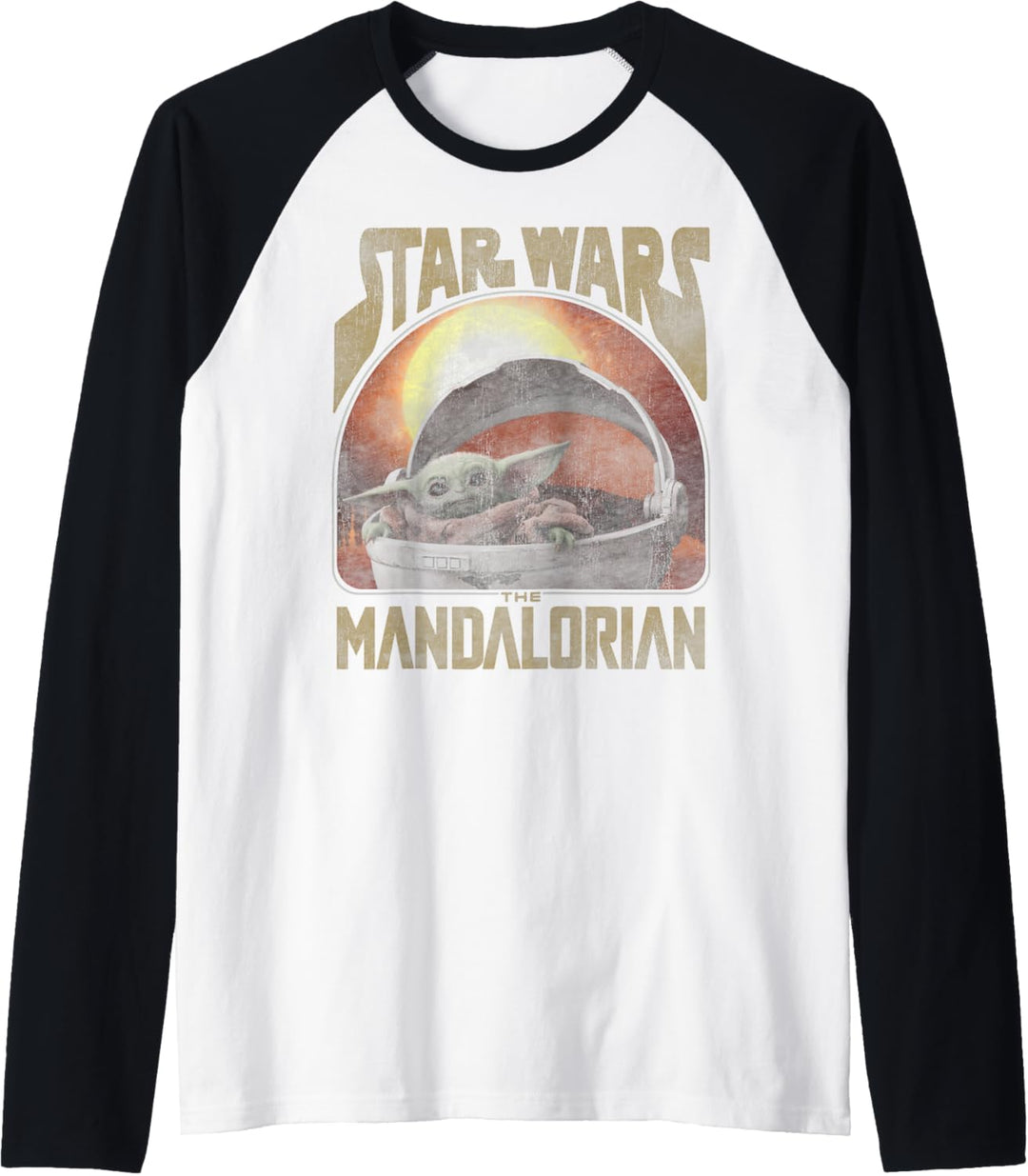 Star Wars Mandalorian The Child Sunset Pod Raglan