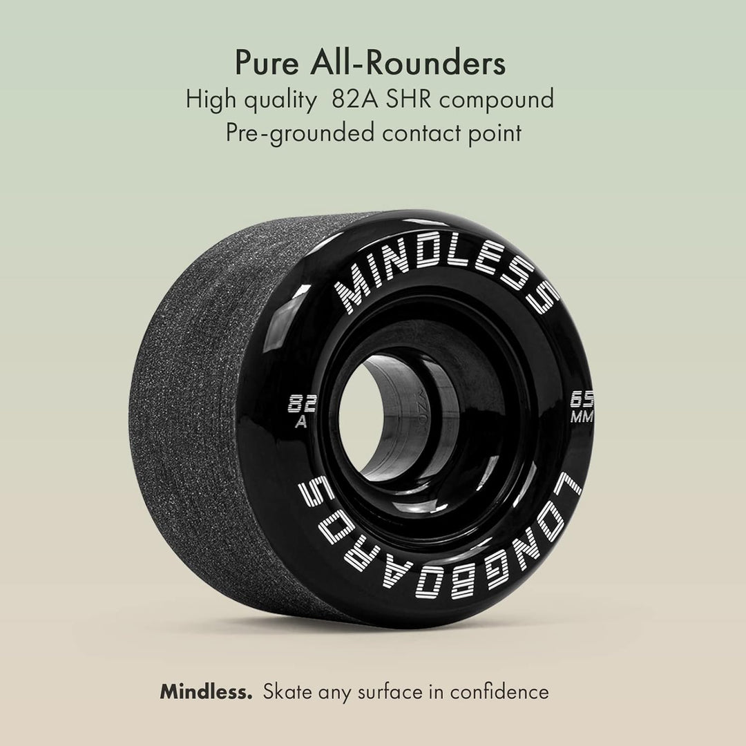 Mindless Longboards Viper Wheels Skateboard-Rollen, Unisex, Erwachsene 65x44 mm Schwarz (Black), 65x