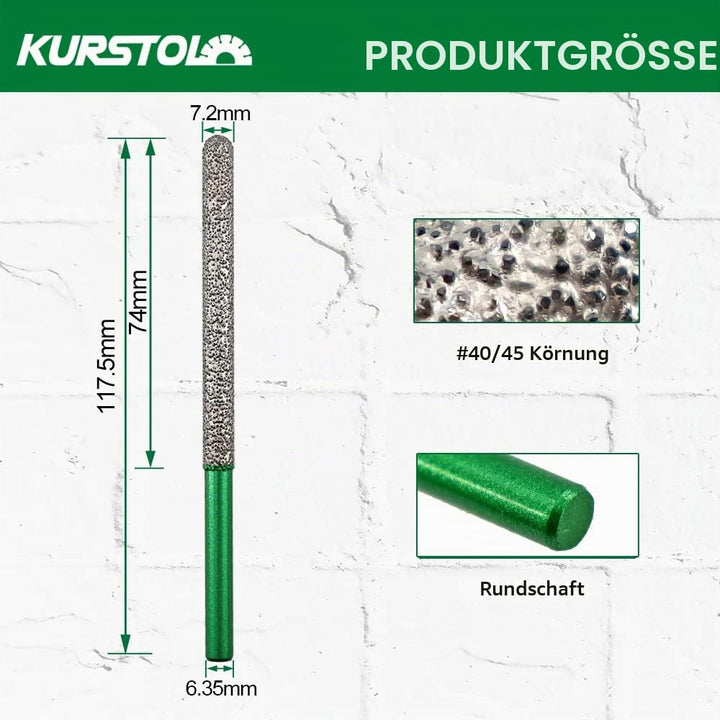 KURSTOL Diamant Mörtel Hakenbohrer – Diamant Fugenfräser 2 Stück 7,2 mm x 74 mm Rundschaft Tuck Poin