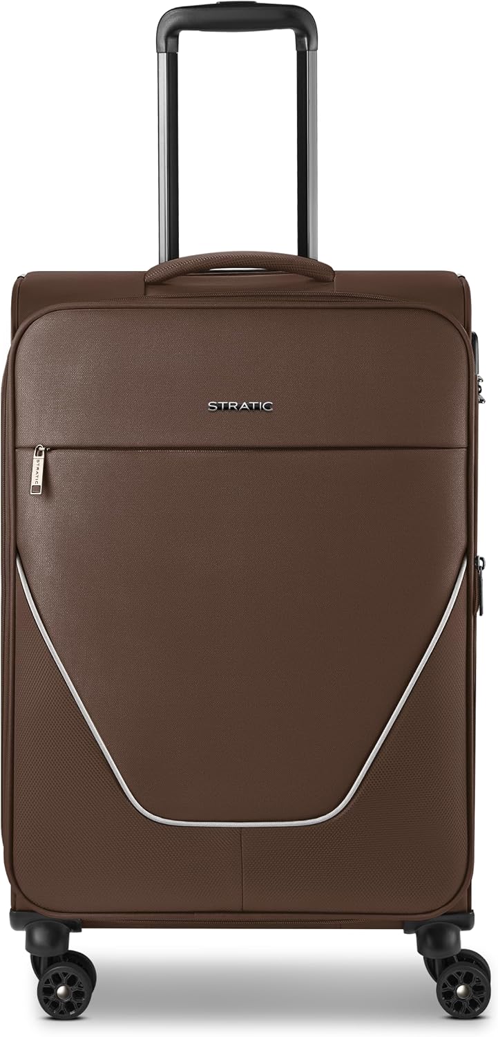 Stratic Check-in Koffer für Damen und Herren | mittelgrosser Trolley 42 x 26 x 65 cm aus hochwertige