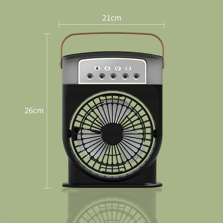 ragbare Klimaanlage Fan, 4 in 1 Personal Mini Cooling Fan mit Wassernebel Spray, 3 Geschwindigkeiten