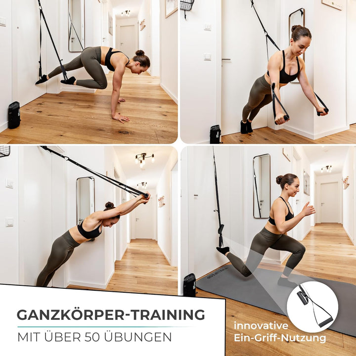 Pocket Schlingentrainer - Kompakter Sling Trainer für Ganzkörpertraining | Suspension Trainer für Zu