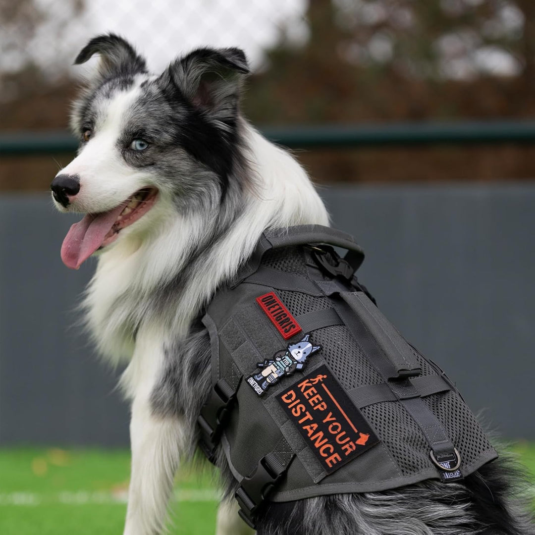 OneTigris Hundegeschirr Kleine Hunde, AIRE MESH Taktisches Anti Zug Geschirr mit 2 Griff Verstellbar