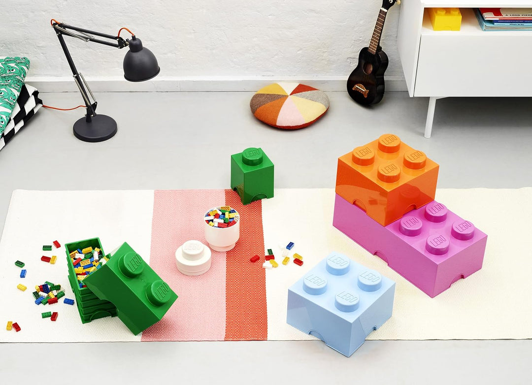 LEGO Aufbewahrungsstein, 4 Noppen, Stapelbare Aufbewahrungsbox, 5,7 l, rosa Bright Purple, Bright Pu