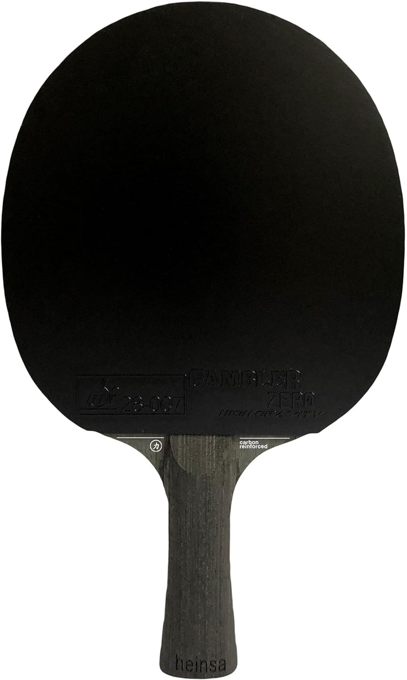 heinsa Carbon Profi Tischtennisschläger ITTF Wettkampf zugelassen Black Edition aus Lichtnussbaum mi