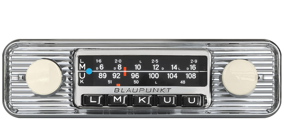Blaupunkt Frankfurt Stereo Classic, 1-DIN Autoradio, Oldtimer-Design mit verchromter Metallfront im
