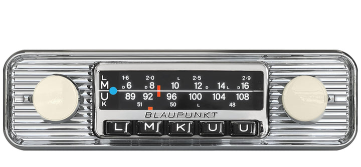 Blaupunkt Frankfurt Stereo Classic, 1-DIN Autoradio, Oldtimer-Design mit verchromter Metallfront im