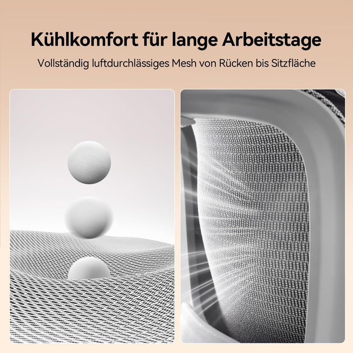 SIHOO Bürostuhl Ergonomisch, Schreibtischstuhl mit 4D Dynamischer Lordosenstütze, Breiter Kopfstütze