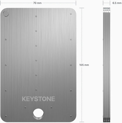 KEYSTONE Crypto Seed Speicher, Crypto Stahl Kapsel Metall Wallet, Cold Speicher Backup, 24 Wörter Bi