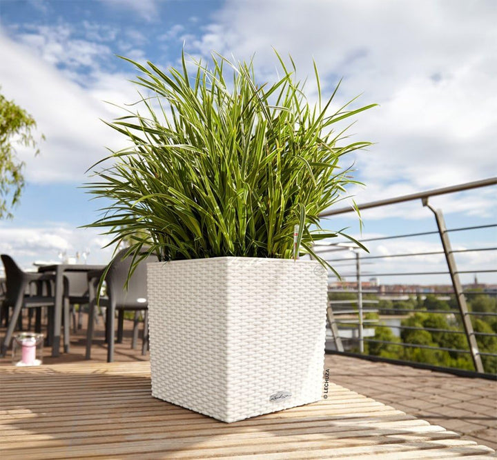 Lechuza "BALCONERA Cottage 80" Pflanzgefäss mit ERD-Bewässerungs-System, Weiss, 79 x 19 x 19 cm &amp; Cu