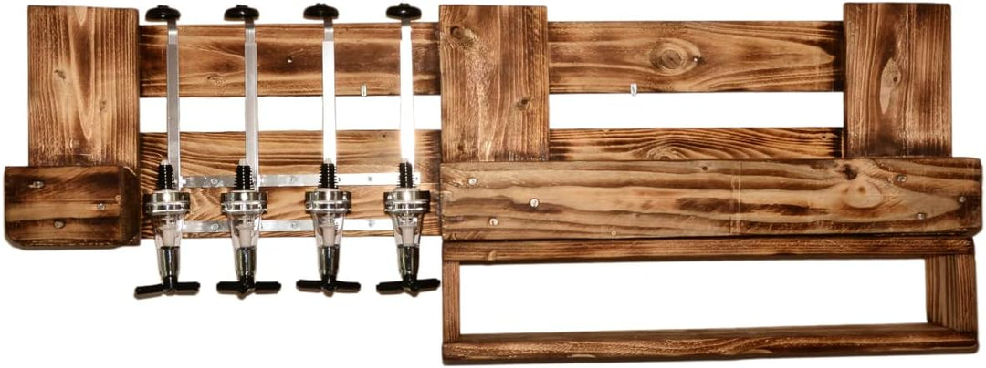 EXCLUSIV: Whiskyregal Wandbar Whiskeyregal rustikal Getränkespender Schnaps Gin Whiskey Whisky Palet