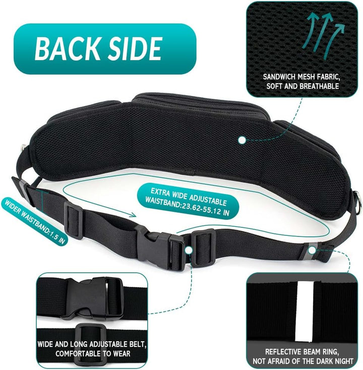 Leckerlitasche für Hunde, Bauchtasche für Hunde Zubehör-Leckerlibeutel mit Kotbeutelspender, reflekt