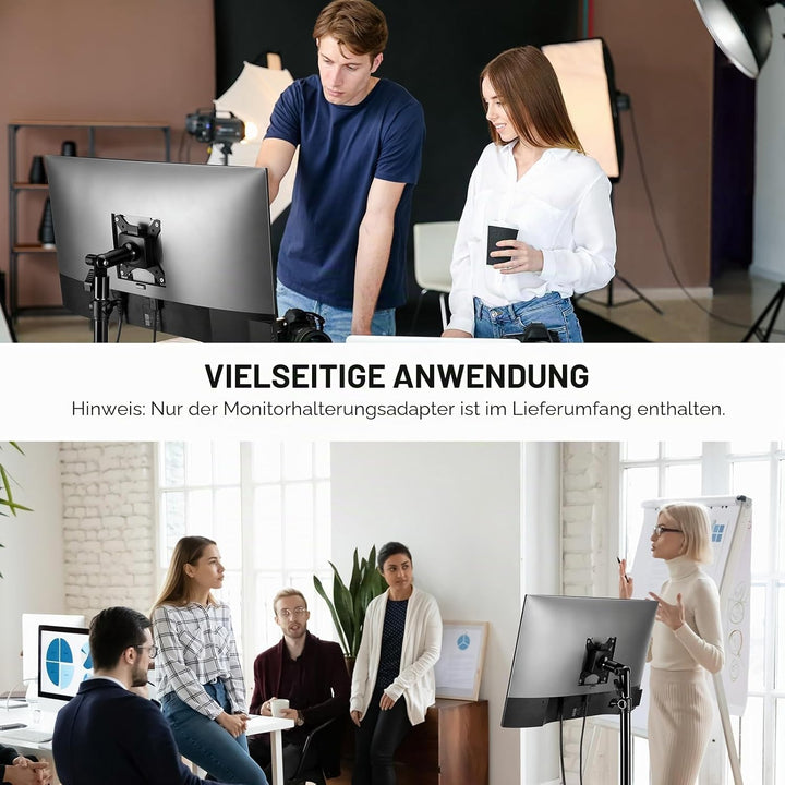 NEEWER Monitor Mount Adapter Halterung mit Schnellverschluss VESA Halterung, 270° verstellbarer Meta