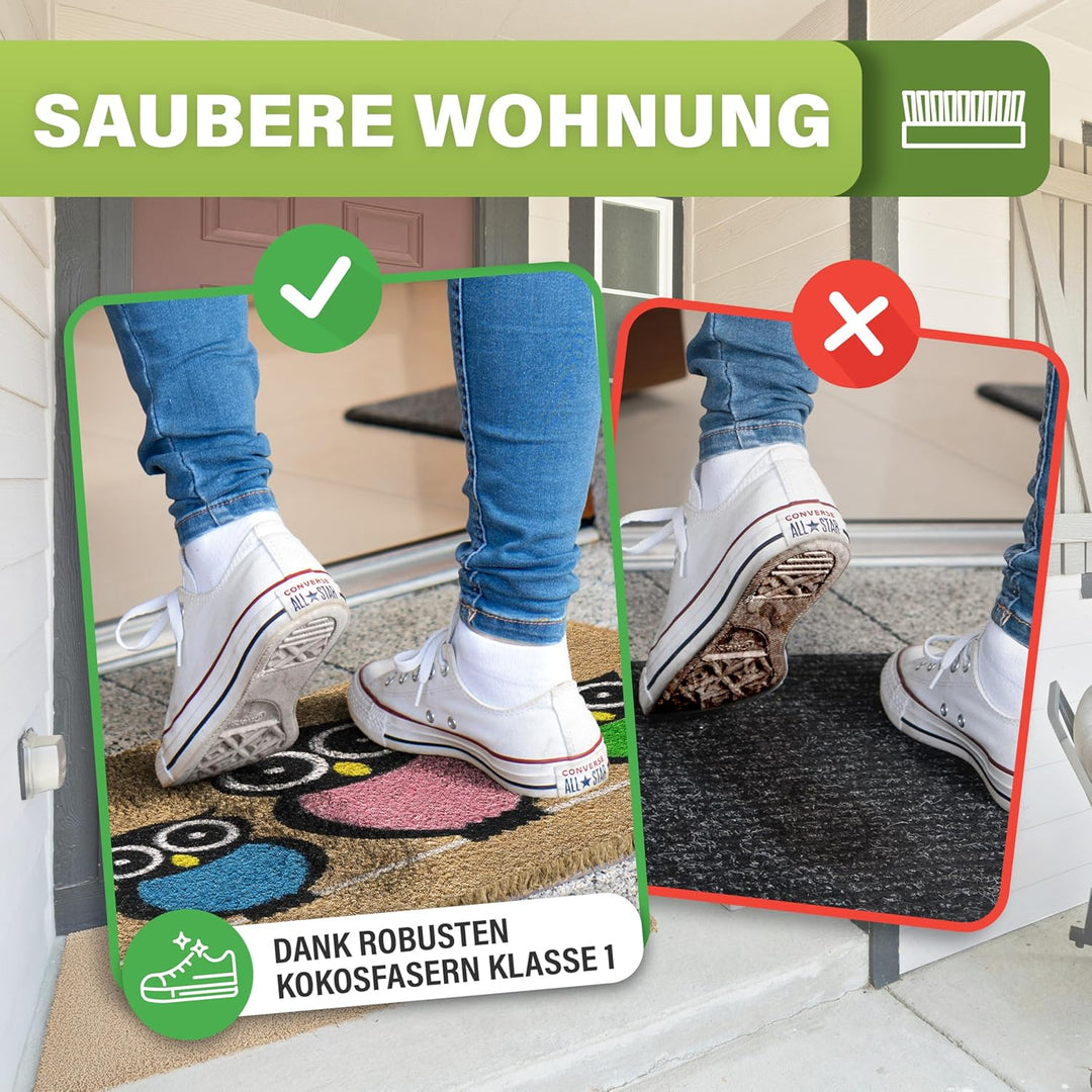 Fussmatte Kokos [Wetterfest] - extrem robust - Fussabtreter aussen - die Kokosmatte Fussmatte aussen