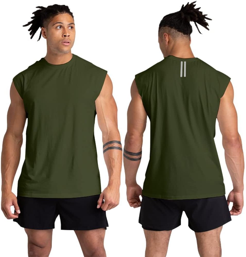 1, 3 or 5er Pack Mens Cotton Gym Tank Tops Workout ärmellose Shirts Athletic Muscle Tank Training Bo