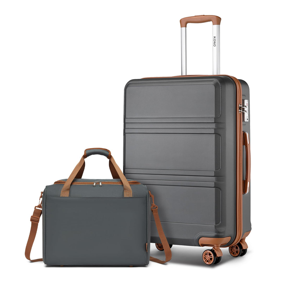 KONO Mittelgross Reisekoffer Rollkoffer Set Gepäcksets 2 Teilig, 65cm Mittelgross Trolley Koffer mit