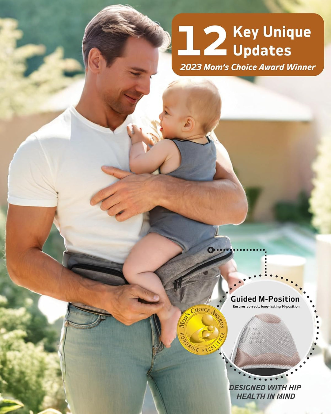 BabyTrage mit Hüftsitz: Von Neugeborenen bis Kleinkindern – Preisträgerin des Mom's Choice Awards, 6