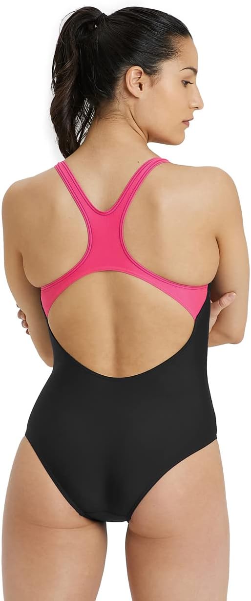 ARENA Swim-Pro-Rücken MaxLife Badeanzug für Damen, Allover Standard-Badeanzug, Einteiler 34 Black-fr