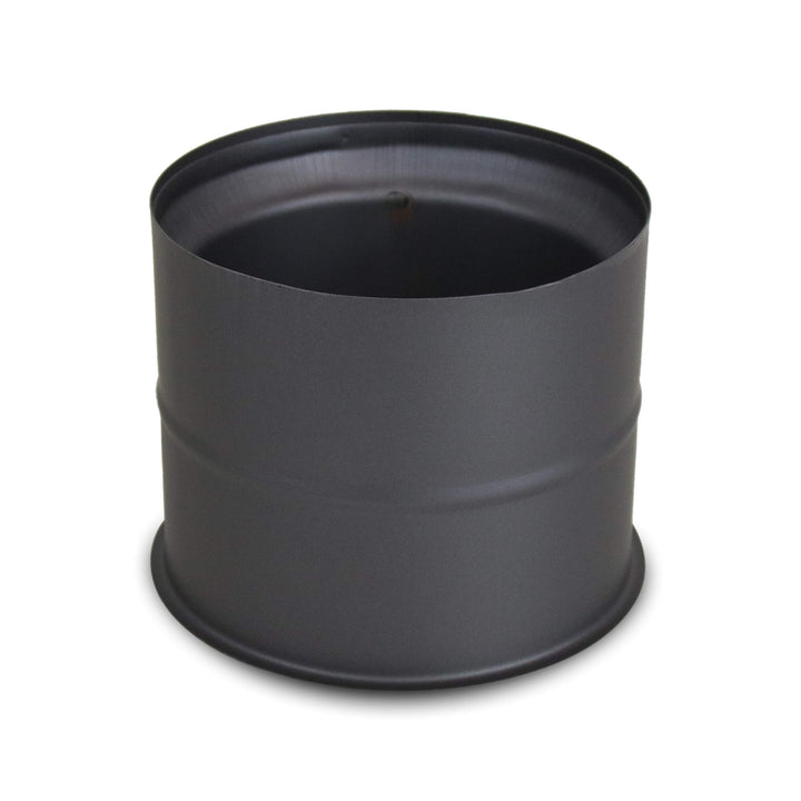 LANZZAS Ofenrohr Wandfutter/Mauermuffe, im Durchmesser Ø 150 mm, Farbe: gussgrau (schwarz-metallic i
