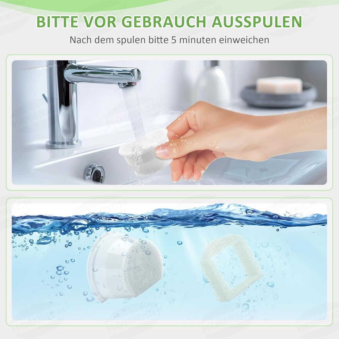 Katzenbrunnen Filter für PetSafe Drinkwell, 8 Pcs Ersatzfilter Trinkbrunnen Katzen & 8 Pcs Schaumfil