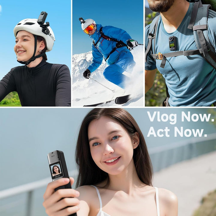 SJCAM C300 Vlogging Camera 4K,7 Stunden Akkulaufzeit, 6-Achsen-Stabilisierung, Dual-Touchscreen,30 m