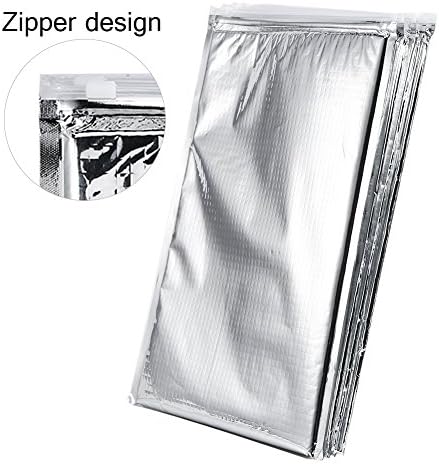 Dilwe Aluminiumfolie Verpackung Tasche, Isolierte Lebensmittel Tasche Zip Lock Wiederverschliessbare