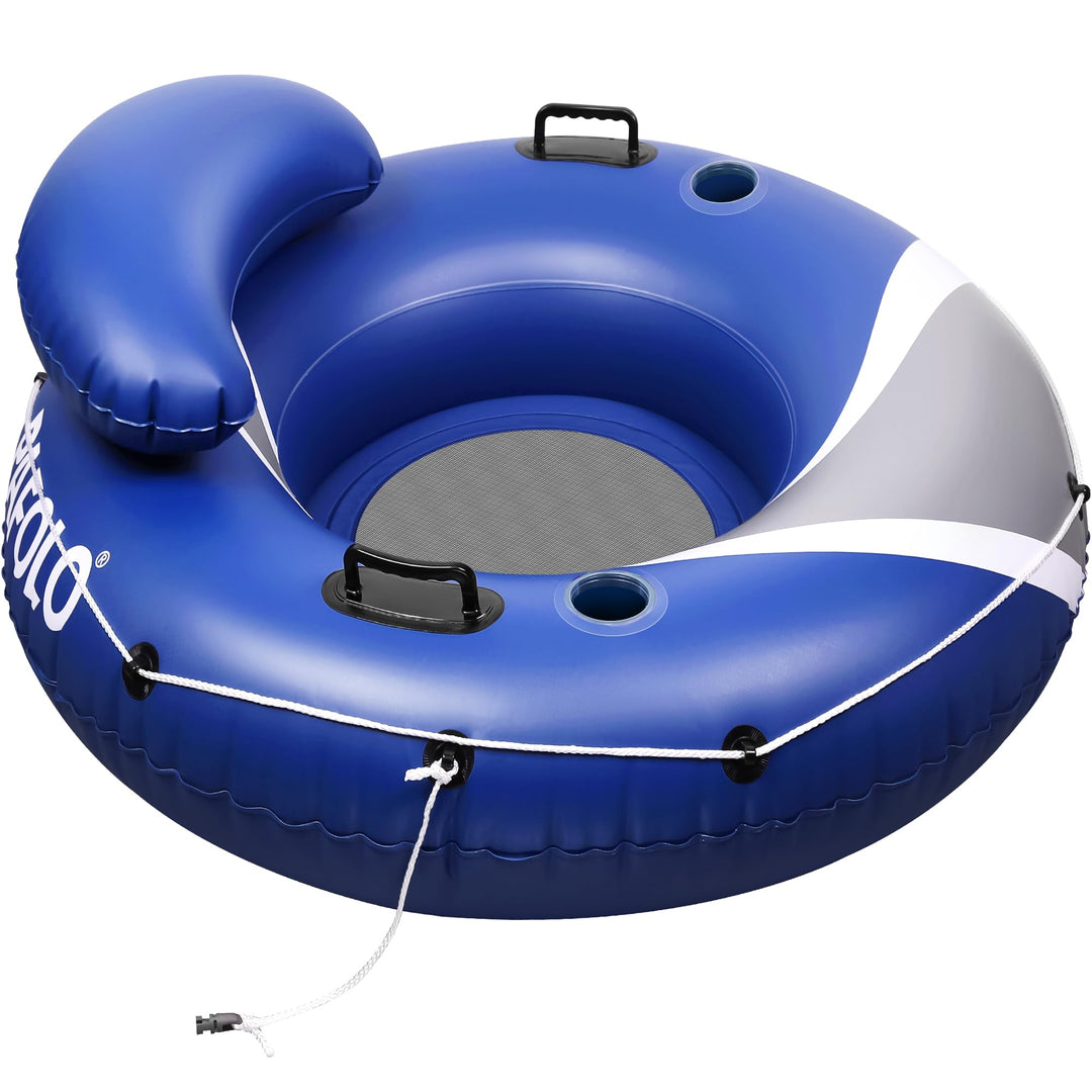 Aufblasbarer Pool Luftmatratze Schwimmsessel, Hochleistungs-Pool-Rohr, 115cm Erwachsene River-Tubes