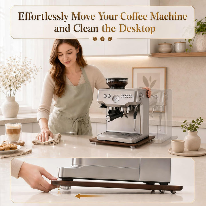 Gleitbrett kompatibel mit Sage/Breville Barista Express 870XL Walnussfarbe 1 Stück, Walnussfarbe 1 S