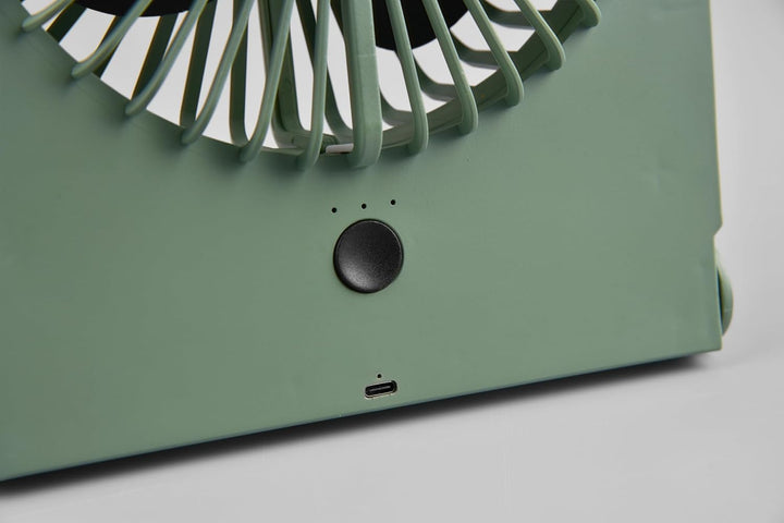 RL LIVE YOUR LIGHT Reality Leuchten Tisch Ventilator Breezy R044-49, Kunststoff Pistaziengrün, 2 Wat