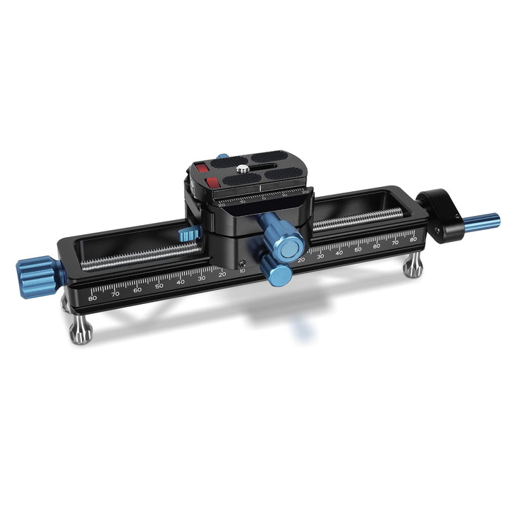 SIRUI MS18 180mm Makro-Fokus-Schiene, 360° drehbare Klemme, Arca-Swiss QR-Platte, für Kameras, Stati