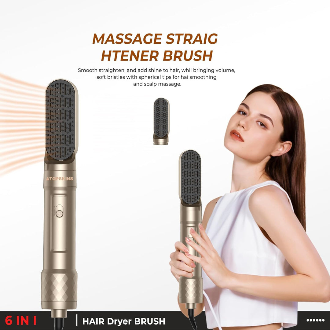 Hair Styler set 6 in 1, Airstyler Warmluftbürste Set für Alle Haartypen, mit Haartrockner Föhn,Lufts