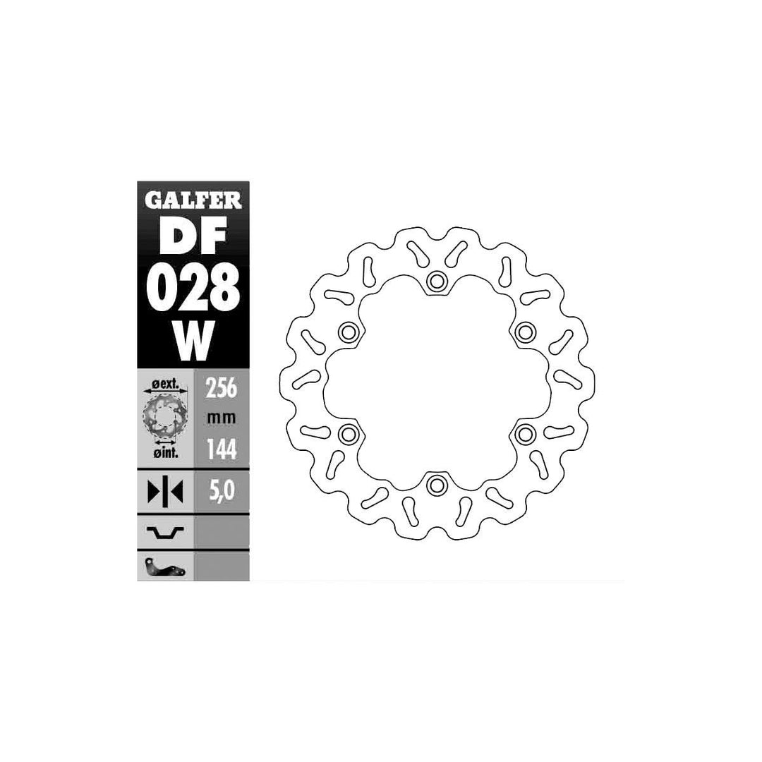 Bremsscheibe Galfer Wave starr DF028W 256 x 5mm hinten