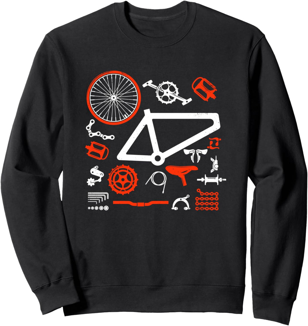 Ersatzteile für Mountainbikes Bauen Sie das Fahrrad selbst Sweatshirt