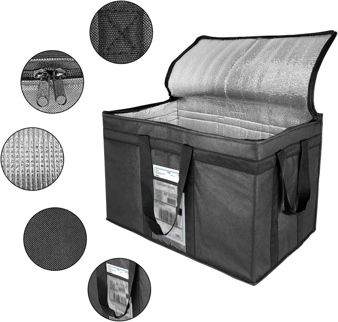 XXXL-Larger isolierte Kühltaschen mit Reissverschluss, Wiederverwendbare Einkaufstaschen halten Lebe