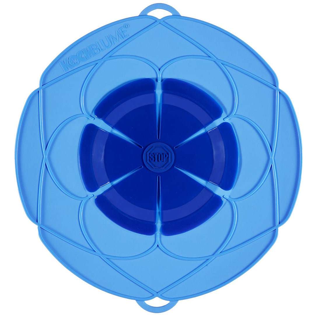 Kochblume das Original, Silikon Überkochschutz für Töpfe und Pfannen, Mikrowellen-Deckel, Spritzschu