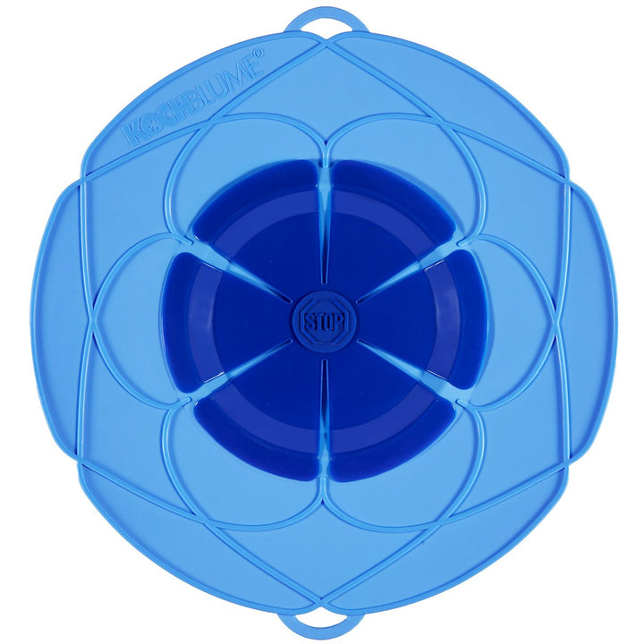 Kochblume das Original, Silikon Überkochschutz für Töpfe und Pfannen, Mikrowellen-Deckel, Spritzschu