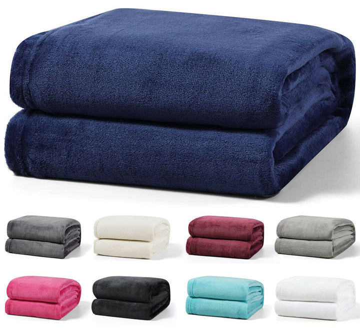 Leonado Vicenti 2er Set Flauschige Kuscheldecke 150x200 cm Fleecedecke Wohnzimmerdecke Sofadecke Tag