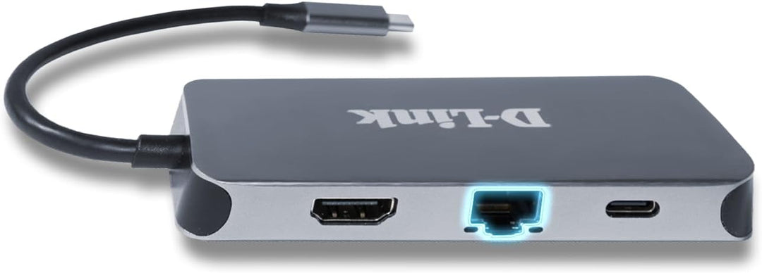 D-Link DUB-2335 6-in-1 USB-C Hub mit Power Delivery (PD 60W, 4K HDMI, Gigabit Ethernet, 3 x USB 3.0
