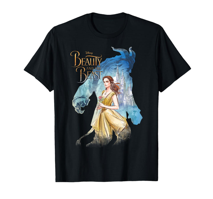 Womens Disney Beauty & The Beast Belle Legendary Graphic T-Shirt Large Black