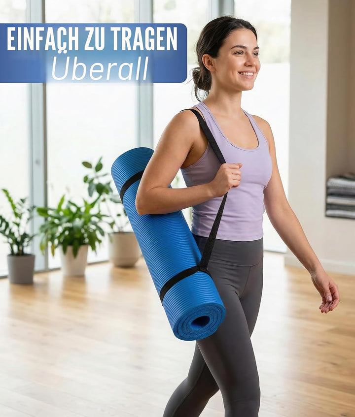 ROMIX Yoga Matte Dicker 10mm, Gymnastikmatte Pro Weichschaum Pad, Sportmatte Fitnessmatte Rutschfest