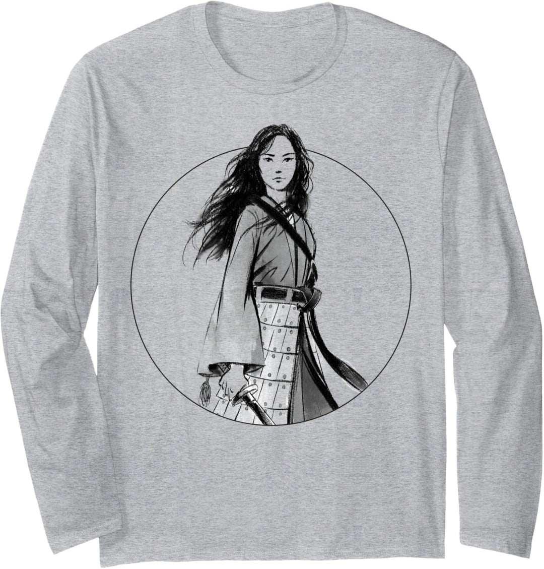 Disney Mulan Live Action Mulan Simple Portrait Langarmshirt
