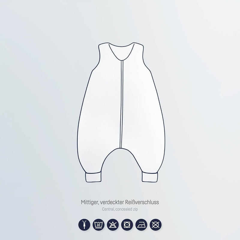 Julius Zöllner Schlafoverall Jumper aus Jersey Baumwolle, Made in Germany, Gr. 92, Little Dinos, 908