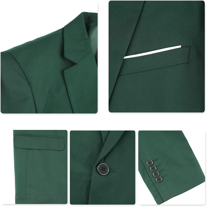 YOUTHUP Herren 2 Teilig Anzug Modern Slim fit Anzüge Einreiher Anzugsjacke Anzughose Business Hochze
