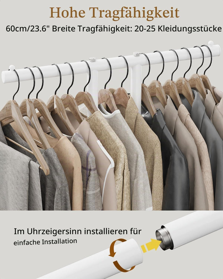 OUTBROS Garderobenständer, Stehende Kleiderstange – Kleiderständer zum Aufhängen von Kleidung für da