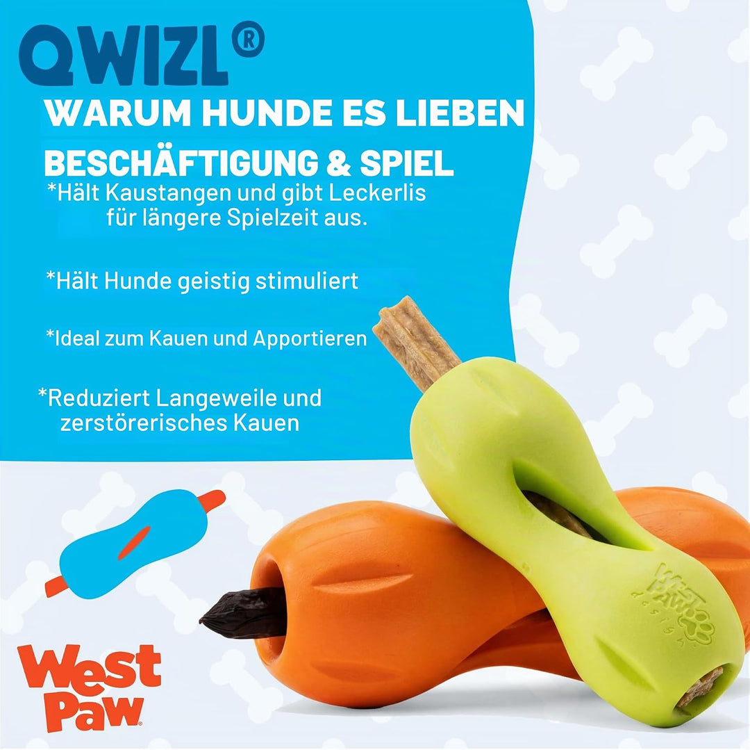 WEST PAW Zogoflex Qwizl Interaktives Leckerli-Spender für Hunde, Granny Smith, klein Granny Smith Sm