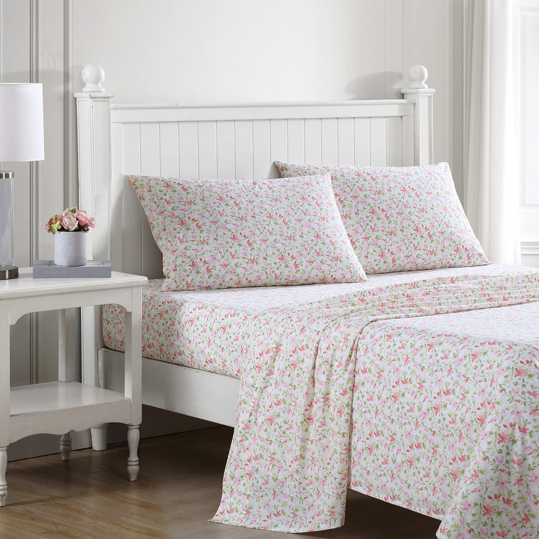 Laura Ashley - Doppelbettlaken, Baumwoll-Perkal-Bettwäsche-Set, knackige und Coole Heimdekoration (N