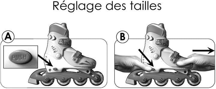 STAMP - ROLLERS INLINES / TRISKATES Einstellbar 2 in 1 STAMP Mixte 30-33 Blau, STAMP Mixte 30-33 Bla