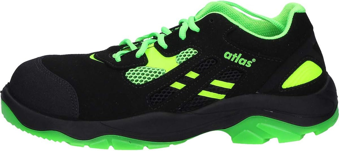 Atlas Flash 2605 XP | ESD - EN ISO 20345 S1P - W10 Arbeits-und Sicherheitsschuhe 47 EU Schwarz Grün,