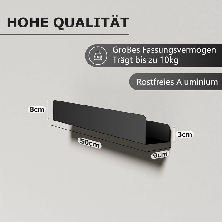 REKITA Duschablage ohne Bohren, Badezimmer Organizer 50 cm, Duschablage Edelstahl mit 5 Abnehmbaren